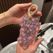 朵拉朵尚水晶葡萄香皂創(chuàng  )意彷真留香感掛件送禮生日禮物手工皂沐浴 1#紫水晶葡萄+禮盒【玫瑰香】