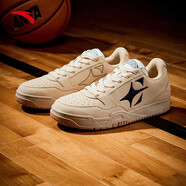 安踏（ANTA）【空域 SKYSPACE】籃球鞋潮流百搭復古休閑簡(jiǎn)約黑低幫文化板鞋男 燕麥灰-2 41 (男8碼)