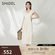 SNIDEL春夏款甜美方領(lǐng)露背高腰荷葉邊公主連衣裙SWFO232255 白色 均碼 （F）