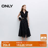 ONLY2025秋季新款氣質(zhì)淑女風(fēng)中長(cháng)裙無(wú)袖襯衫連衣裙女|125107046 H1Z黑色 S