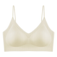 都市麗人內衣女無(wú)痕大胸顯小聚攏2025新款粉底液內衣吊帶背心美背文胸 香檳色 L