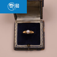 泰淘國產(chǎn)18K包金淡水珍珠戒指珍珠鑲嵌戒指 金色6-6點(diǎn)5珍珠 港碼8-9號珠光非常亮