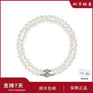 VVIENNE WESTLOCK西太后土星雙層珍珠磁扣項鏈輕奢項鏈生日表白禮物送女友老婆 雙層珍珠磁扣項鏈