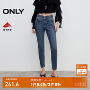 ONLY2025秋季新款簡(jiǎn)約高腰九分緊身鉛筆褲牛仔褲女|125149013 J33 350水洗牛仔藍 S S標準褲長(cháng)