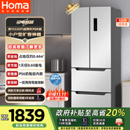 奧馬（Homa）326升一級能效節(jié)能變頻風(fēng)冷無霜冰箱四開門雙開門三開門法式家用電冰箱以舊換新BCD-326WF/B星際銀