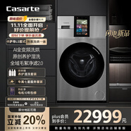 卡薩帝（Casarte）LS墅式熱泵洗烘一體機 懶人洗衣機全自動13公斤 AI全變頻 除毛洗衣機 CE AB13SWVTHXU1