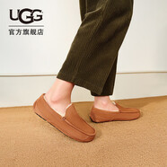 UGG秋季男士舒適平底圓頭純色休閑鞋樂(lè )福鞋 1115149CHE|栗色45
