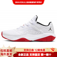 Jordan喬丹AirJordan11圓頭系帶低幫籃球鞋男款白色 白色 40.5