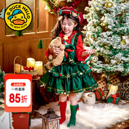 G.DUCKKIDS童裝圣誕節兒童服裝女童連衣裙秋冬季洛麗塔公主裙卡通洋氣生日裙 237款單不加絨連衣裙 100 建議90-100cm3-4歲