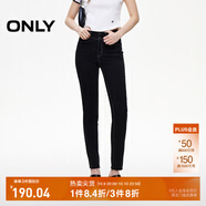 ONLY2025秋季新款通勤風(fēng)毛邊高腰小腳褲九分褲牛仔褲女|125149022 J19 黑牛仔 M M標(biāo)準(zhǔn)褲長