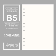 勤得利活頁(yè)本替換芯A4B5A5A6A7替換內頁(yè)9孔26孔活頁(yè)本芯6孔20孔替換芯活頁(yè)紙可拆卸備用內芯 B5空白頁(yè)【9孔-100克紙】共80張
