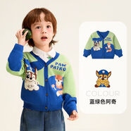 PAW PATROL汪汪隊男童毛衣春秋兒童開(kāi)衫外套寶寶針織衫外套可愛(ài)卡通上衣秋季 藍綠【A類(lèi)+抗起球】 130