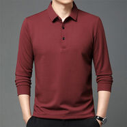 花花公子（PLAYBOY）花花公子時(shí)尚高端男士POLO衫t恤長(cháng)袖衛衣秋季半袖裝打底衫上衣男 2002紅棕色 M