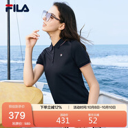 FILA斐樂官方領(lǐng)航POLO短袖T恤女2025夏涼感透氣商務(wù)休閑針織POLO衫