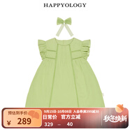 happyology英國兒童春夏款蕾絲連身裙女童花邊童裝裙子拼接連衣裙 蘋果綠 86 (86cm)