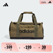 adidas運動健身便攜斜挎手拎包男女新款阿迪達斯官方   巖層橄欖綠/黑色   NS