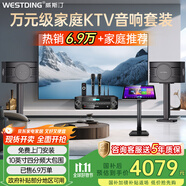 威斯?。╓ESTDING）108家庭ktv音響套裝唱歌全套設(shè)備家庭影院家用卡拉ok點歌機一體機音箱 【內(nèi)置效果器】108四分頻+393合并式功放+T9