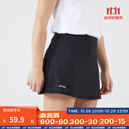 迪卡儂（DECATHLON）運動短裙女夏半身裙網(wǎng)球裙顯瘦速干彈力高腰防走光健身TEN 經(jīng)典黑 XXS