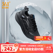 361°【爆沫4雨屏】運(yùn)動(dòng)鞋男鞋2024冬季新款防潑水減震耐磨跑步鞋 【爆沫4雨屏】曜石黑/電競(jìng)藍(lán) 39