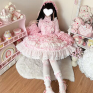 唐努烏洛麗塔新款洛蕾小姐Lolita洋裝op連衣裙仙女 戀心粉色 S