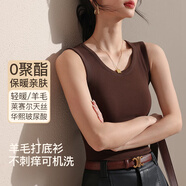 貓人秋冬薄款羊毛保暖背心女2025新款顯瘦遮副乳內搭美背吊帶打底上衣