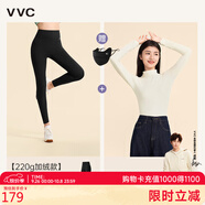 VVC打底褲女春秋新款高腰小腳鯊魚(yú)褲塑形修身顯瘦高彈瑜伽褲子 【220g絨款+奶油米肌底衣】組合 L （100-110斤）