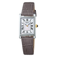 精工（SEIKO）女士小方表 nano universe聯(lián)名款簡(jiǎn)約兩針精致皮帶石英表 送女友 SSEH025