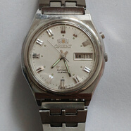 東方雙獅二手全自動機械男表走時準確表經(jīng)35毫米不防水中老年懷舊 白色 淺色標三星表經(jīng)35毫米不防水