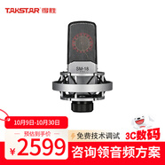得勝 （TAKSTAR）SM-18 PRO電容麥克風(fēng)直播話筒電容麥克風(fēng)樂器錄音專業(yè)錄音唱K錄音棚舞臺演出 1只黑色