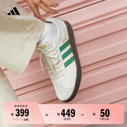 adidas T頭鞋 VL COURT 2.0復(fù)古板鞋德訓(xùn)鞋男女阿迪達(dá)斯輕運(yùn)動(dòng)   漢玉白/綠色/礬土棕   35.5