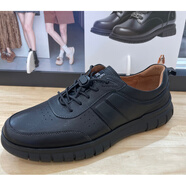 暇步士（Hush Puppies）25年時(shí)尚舒適休閑男鞋B7F08AM5 黑色 41