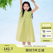 巴拉巴拉女童無袖連衣裙2024夏季網(wǎng)紗拼接甜美全棉蕾絲裙子潮208224111037