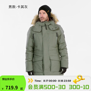 迪卡儂（DECATHLON）男女防風(fēng)防水外套加厚保暖棉衣棉服棉襖男中長款派克大衣NH900 男款-卡其灰-SH900 S