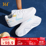 361°運動女鞋秋冬季情侶復(fù)古厚底增高小白休閑板鞋子女682116601F-2
