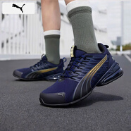 彪馬（PUMA）男鞋女鞋 25冬季新款運動(dòng)鞋耐磨復古休閑鞋子男網(wǎng)面透氣跑步鞋 海軍藍-黑色-杏黃色/可視化cell緩震 44.5 (內長(cháng)290mm)