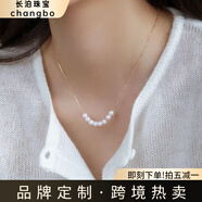 MPPMCK【高端】蔓生 淡水極強(qiáng)光正圓珍珠微笑項項鏈小眾輕奢頸鎖骨項鏈 天然淡水珍珠-強(qiáng)光 40cm 5-6mm