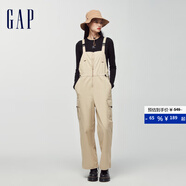 Gap女裝春秋時(shí)尚百搭寬松背帶褲美式休閑工裝長(zhǎng)褲477872 卡其色 160/62A(S)亞洲尺碼