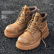 東方駱駝（EASTERN CAMEL）馬丁靴男靴2025秋季新款英倫風(fēng)大黃靴中幫戶(hù)外復古工裝靴子高幫鞋 焦糖色 38