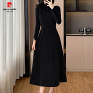 皮爾卡丹（pierre cardin）燈芯絨背帶套裝連衣裙子女士裝春秋冬季2025年新款氣質(zhì)打底 黑色背帶裙《今年流行小香風(fēng)歐貨西裝風(fēng)衣秋冬小個(gè)子漂 L