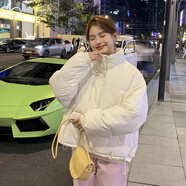 YAOJI女式外套棉衣2025新款時(shí)尚洋氣連帽加厚保暖女士棉衣外套 白色 XL 130-150斤