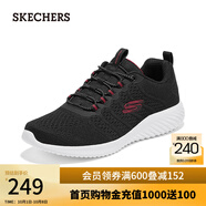 斯凱奇（Skechers）男鞋秋季舒適休閑運(yùn)動(dòng)鞋8790305 黑色/紅色/BKRD 39