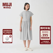 無印良品 MUJI IDEE 女式 平紋 無袖連衣裙 女裝裙子夏季 GAD13C4S 藍(lán)灰色 M (155/80A)