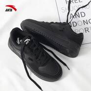 安踏（ANTA）輕松男鞋板鞋透氣小白鞋軟底休閑運動(dòng)鞋男士白色 基礎黑 輕松2 44