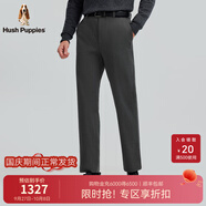 暇步士（Hush Puppies）【彈力十足】男裝秋季舒適針織四面彈長(cháng)褲 霜灰色 40