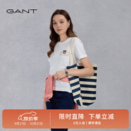 GANT/甘特【100%棉】男女同款情侶裝簡約學院風舒適短袖重磅T恤 110白色 M
