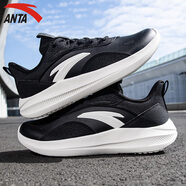 安踏（ANTA）運(yùn)動鞋男鞋2025秋季新款跑步鞋輕質(zhì)軟底透氣休閑鞋緩震慢跑鞋子男 象牙白/黑 【革面秋季】 40.5