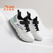 安踏（ANTA）兒童元?dú)膺\(yùn)動(dòng)鞋男女大小童2025年秋季新款密網(wǎng)皮革大網(wǎng)輕彈跑鞋 【革面男】沙?；?黑/灰霧藍(lán)H-1 36 碼