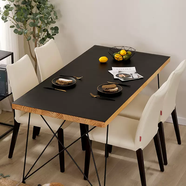 語(yǔ)森憶北歐ins純色皮革防水防油免洗餐桌布書(shū)桌茶幾直播間啞光桌 黑色 定制尺寸請聯(lián)系客服