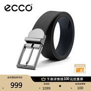 愛步（ECCO）男士皮帶 金屬針扣腰帶男 皮帶 9105892 黑色/午夜藍910589291158 100cm