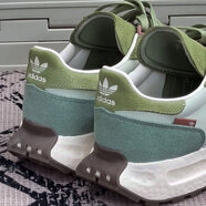 阿迪達斯（adidas）三葉草跑步鞋男鞋秋季新款減震運動(dòng)鞋低幫輕便透氣休閑鞋 JQ0009牛油果綠 39 (240mm)